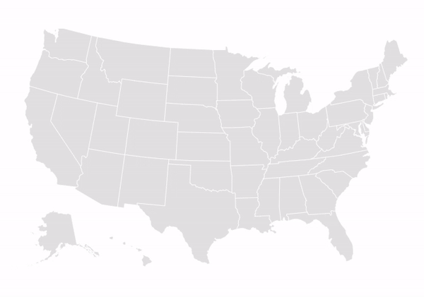 US states animate in